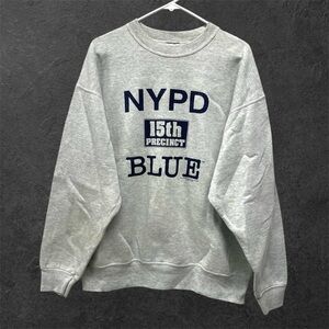 Vintage 1994 NYPD Blue TV Show 15th Precinct Distressed Crewneck Sweater // XL